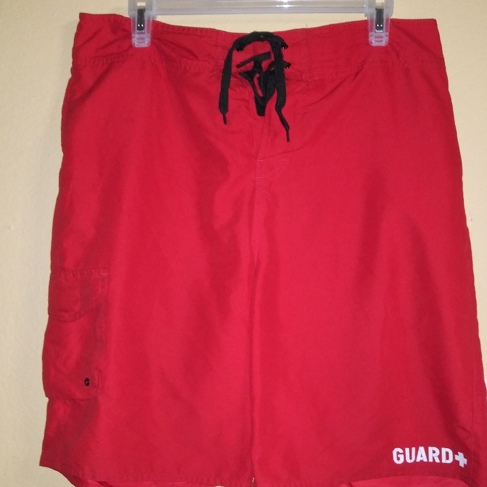 Guard Red Swimming Shorts